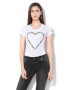 Love Moschino Tricou cu aplicatii de strasuri - Pled.ro