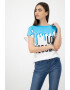 Love Moschino Tricou cu imprimeu logo si maneci cazute - Pled.ro