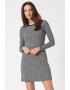 LTB Rochie mini cu croiala A si model micro-houndstooth Masifa - Pled.ro