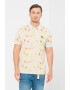 Lyle & Scott Tricou polo din bumbac cu aspect cu pete decorative - Pled.ro