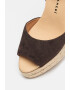 Manebi Sandale-espadrile wedge de piele intoarsa - Pled.ro