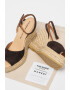 Manebi Sandale-espadrile wedge de piele intoarsa - Pled.ro