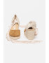 Manebi Sandale-espadrile wedge de piele intoarsa cu barete infasurabile - Pled.ro