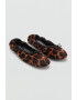 Mango Balerini din piele cu aspect de piele de leopard Wild - Pled.ro