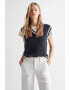 Mango Blugi crop cu croiala ampla Utility - Pled.ro