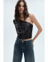 Mango Bluza crop asimetrica One - Pled.ro