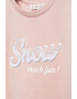 Mango Bluza de trening cu imprimeu text Snow - Pled.ro