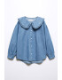 Mango Camasa din chambray cu guler Peter Pan Andrea - Pled.ro