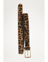 Mango Curea de piele cu par scurt si animal print - Pled.ro