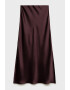 Mango Fusta maxi cu aspect de satin si slit lateral Robin - Pled.ro