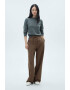 Mango Pantaloni ampli cu imprimeu houndstooth Cardiff - Pled.ro