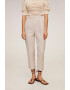 Mango Pantaloni crop conici din amestec de lyocell Duke - Pled.ro