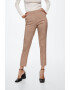 Mango Pantaloni crop cu model houndstooth Warm - Pled.ro