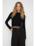 Mango Pantaloni crop cu talie inalta si croiala ampla Buckle - Pled.ro