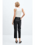 Mango Pantaloni crop din piele ecologica Lille - Pled.ro