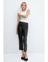 Mango Pantaloni crop din piele ecologica Lille - Pled.ro