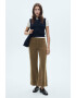 Mango Pantaloni crop evazati din reiat Catherip - Pled.ro