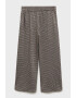 Mango Pantaloni cu croiala ampla si model houndstooth Pepi - Pled.ro