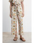 Mango Pantaloni culotte din amestec de in cu imprimeu floral - Pled.ro