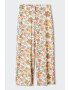 Mango Pantaloni culotte din amestec de in cu imprimeu floral - Pled.ro