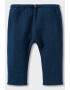 Mango Pantaloni de bumbac cu aspect texturat Congo - Pled.ro