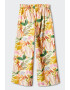 Mango Pantaloni din bumbac cu model tropical Loro - Pled.ro