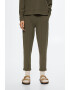 Mango Pantaloni jogger crop de pique - Pled.ro