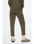 Mango Pantaloni jogger crop de pique - Pled.ro