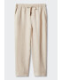 Mango Pantaloni jogger crop din in cu snur de ajustare in talie - Pled.ro