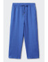 Mango Pantaloni jogger crop din in cu snur de ajustare in talie - Pled.ro