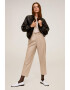 Mango Pantaloni relaxed fit de piele ecologica Fausto - Pled.ro