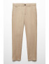 Mango Pantaloni slim fit din in Oyster - Pled.ro