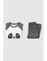 Mango Pijama cu maneci raglan Panda - Pled.ro