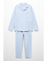 Mango Pijama cu revere decupate Corbat - Pled.ro