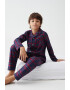 Mango Pijama de bumbac in carouri Xmax - Pled.ro