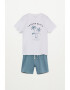 Mango Pijama de bumbac organic cu maneci scurte Laguna - Pled.ro