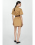 Mango Rochie-camasa cu o curea in talie Camel - Pled.ro