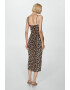 Mango Rochie dreapta cu animal print Leo - Pled.ro