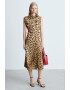 Mango Rochie midi cu animal print Miriam - Pled.ro