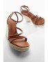 Mango Sandale-espadrile cu talpa wedge Eula - Pled.ro