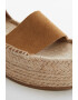 Mango Sandale-espadrile de piele intoarsa cu talpa wedge Ari - Pled.ro