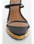 Mango Sandale wedge de piele ecologica Choco - Pled.ro