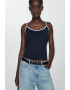 Mango Top crop cu decolteu rotund - Pled.ro