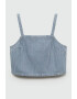 Mango Top crop din denim Ibiza - Pled.ro