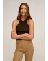 Mango Top cu decolteu halter si aspect striat Estody - Pled.ro