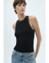 Mango Top slim fit tricotat - Pled.ro