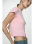 Mango Tricou crop cu terminatie valurita Cenote - Pled.ro