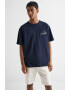 Mango Tricou cu imprimeu text Peaks - Pled.ro