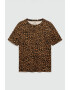 Mango Tricou de bumbac cu animal print Ritaleo - Pled.ro