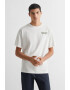 Mango Tricou de bumbac cu imprimeu grafic Portland - Pled.ro